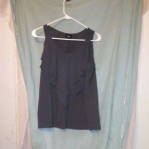 Cute grey ruffled Sliky tanktop